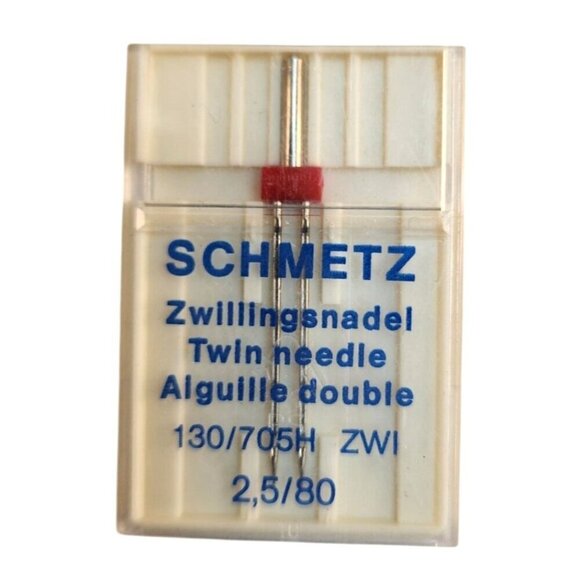 Schmetz Twin Needle 130/705H ZWI 2.5/80 Sewing Machine Needles For Fine Fabrics - Picture 3 of 5